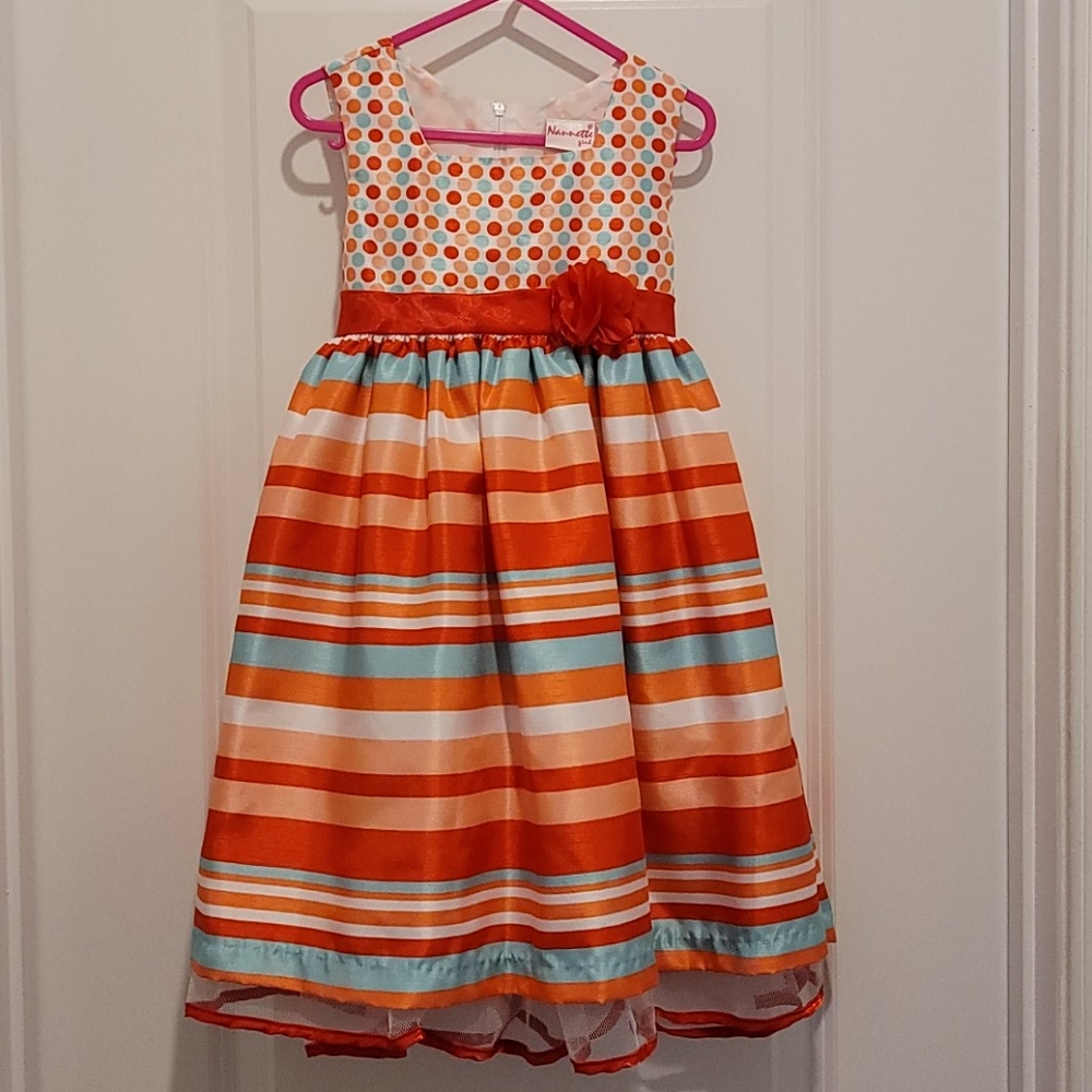 Little girls multicolor formal dress